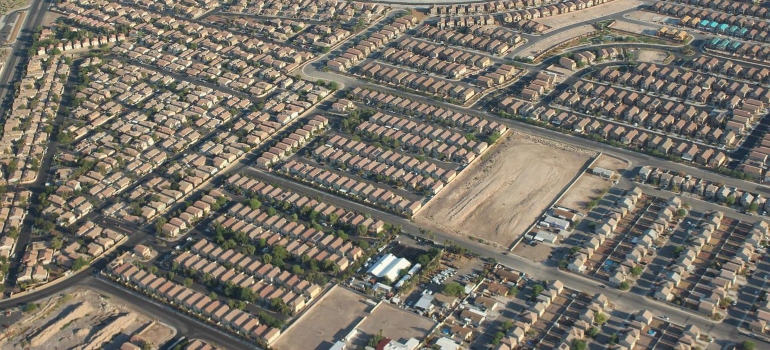 Aerial view of Las Vegas, NV suburb.