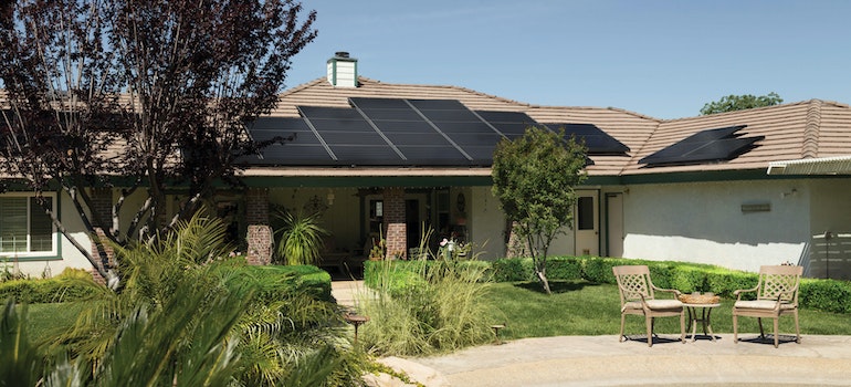 Solar panels on the house