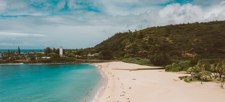 A costal area of Honolulu