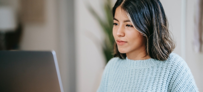 focused woman buying a green home in Henderson