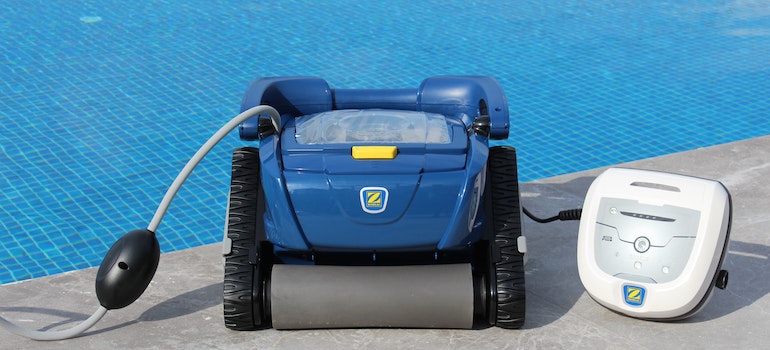 A pool vacuum 